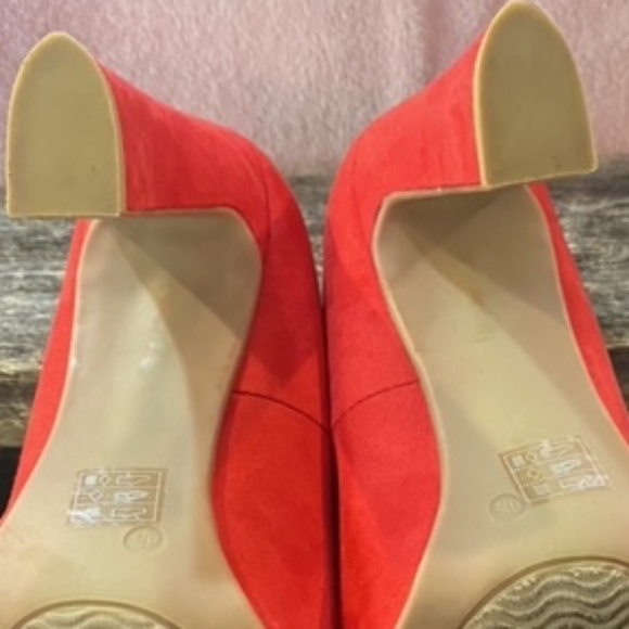 Red Open Toe High Heels Size 6 1/2 - Picture 6 of 15